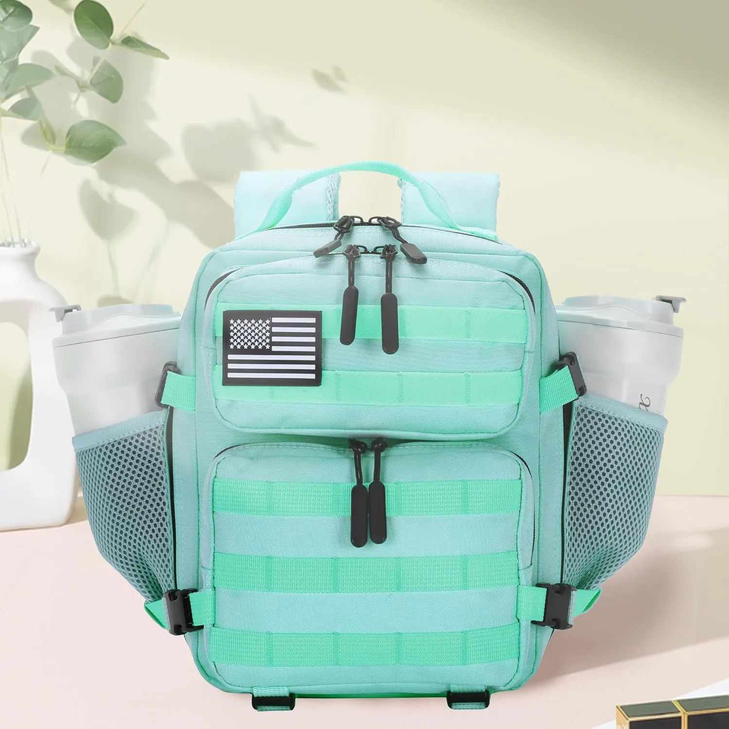 9L Mini Tactical Backpack for Men and Women, Tactical Backpack Small for Hiking, Small Tactical Bag (MintGreen)