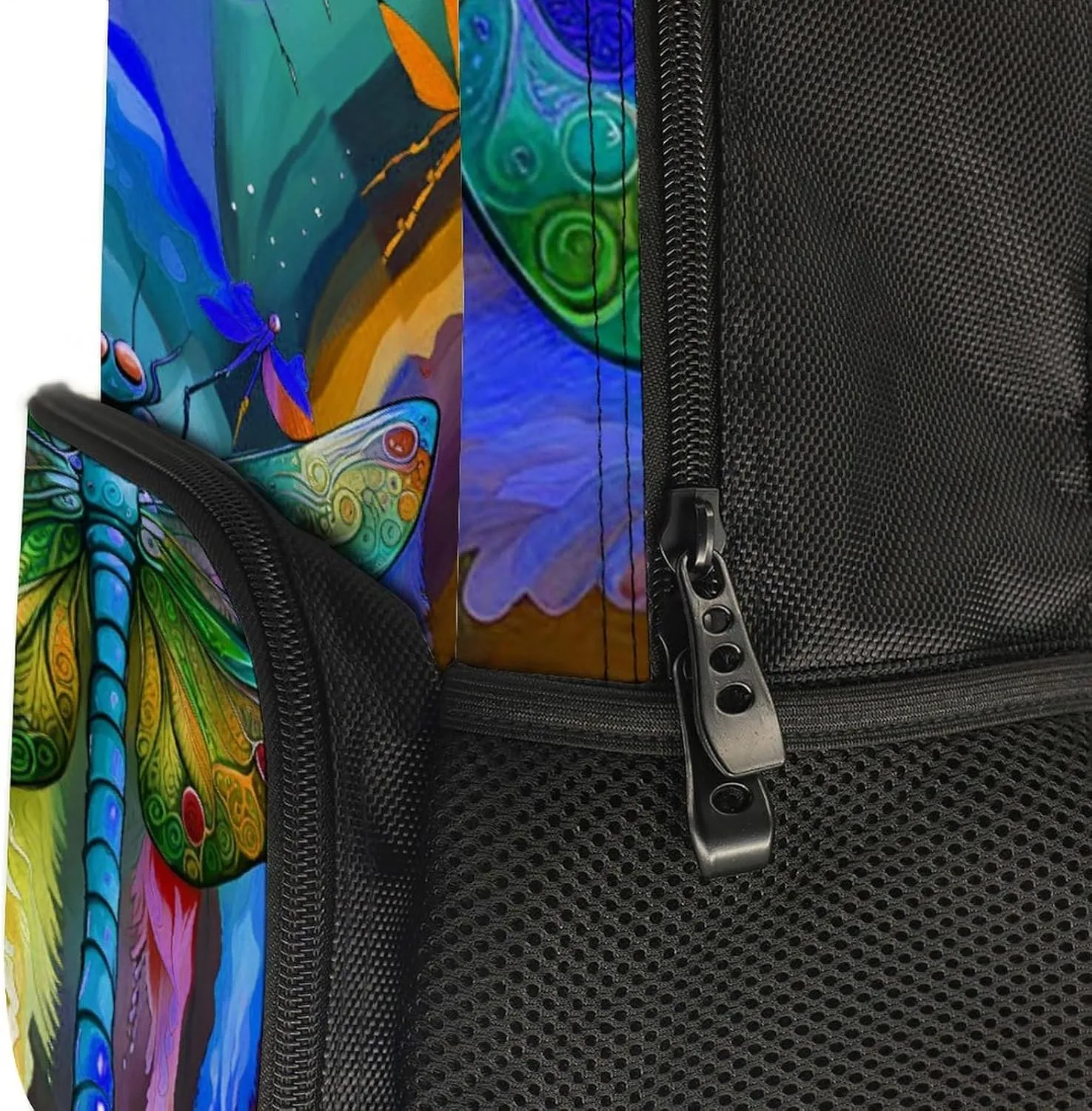 A Vibrant Dragonfly Colorful World Art Daypack Lightweight Multipurpose Anti-Theft Shoulder Bag Large Capacity Laptop Book Bag Rucksack With Adjustable Shoulder Straps