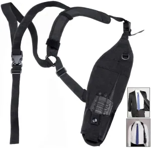 abcGoodefg Universal Left Side Radio Shoulder Holster Chest Harness Holder for Two Way Radios Walkie Talkie Rescue Essentials