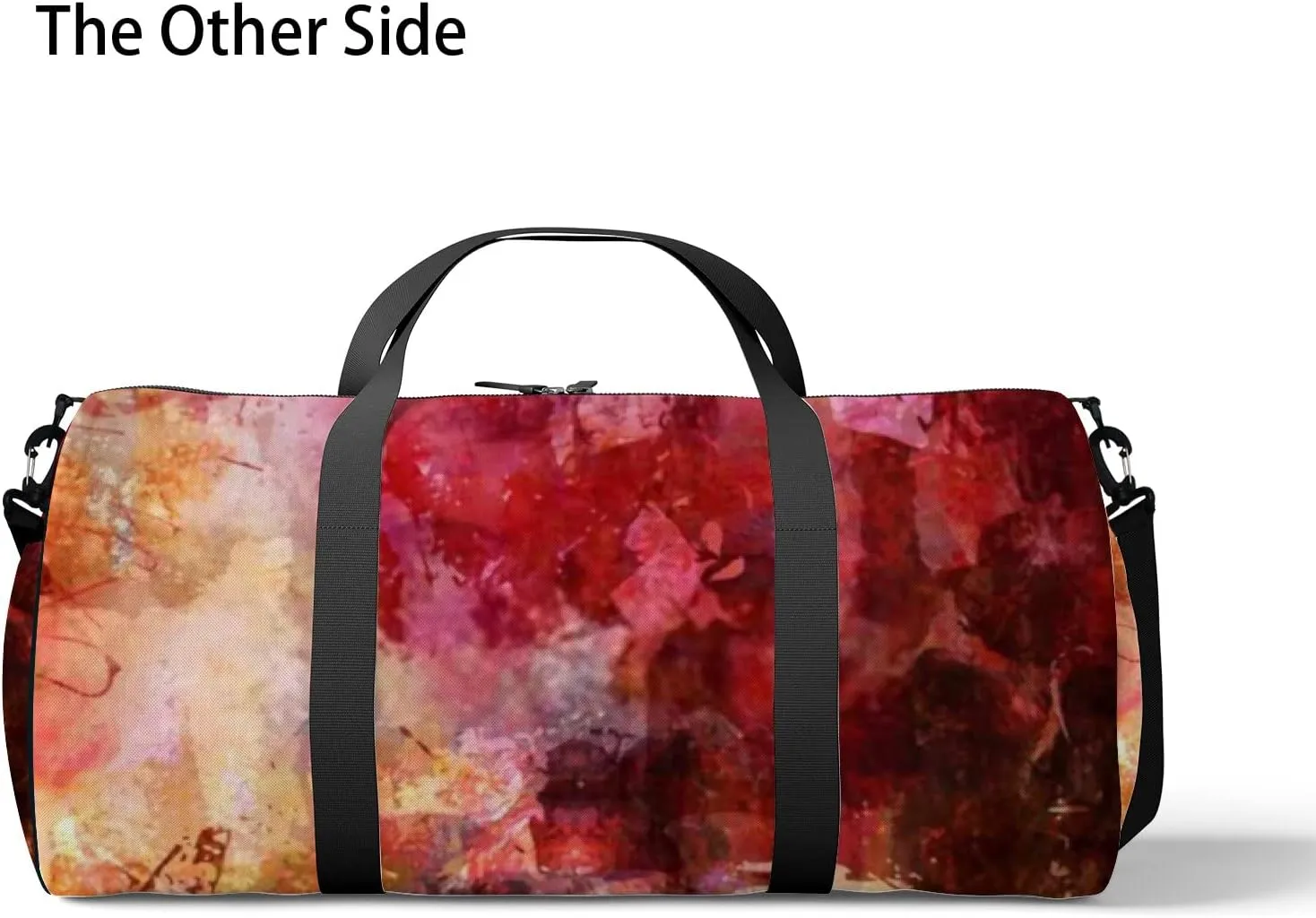 Abstract Painting Mixed Media Grunge Sports Bag Tote Bag Waterproof Gym Bag with Shoulder Strap Zipper 2 Side Pockets for Men and Women, Travel and Storage Shoulder Bag.