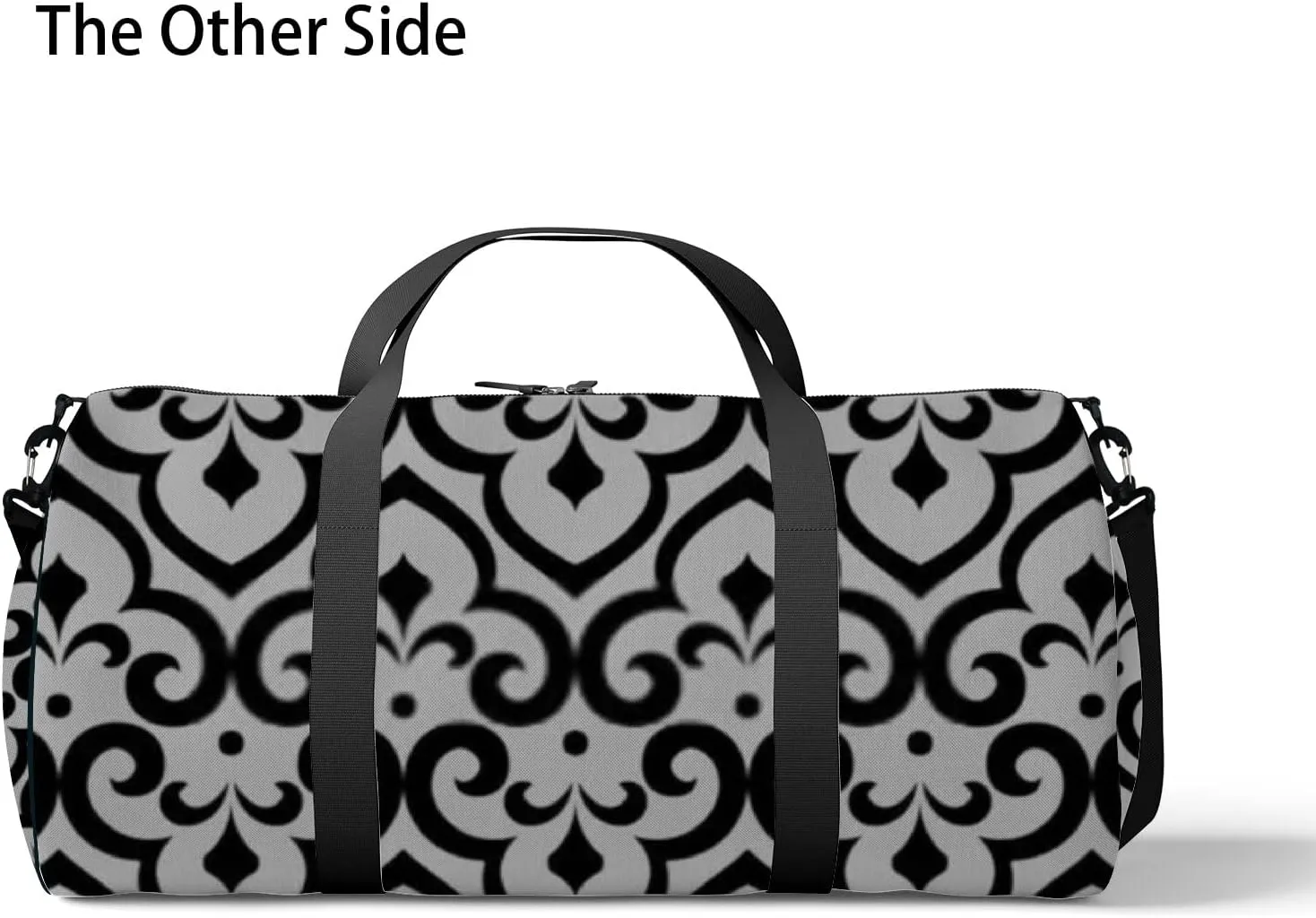 Abstract Pattern Arabian Style Seamless Background Sports Bag Tote Bag Waterproof Gym Bag with Shoulder Strap Zipper 2 Side Pockets for Men and Women, Travel and Storage Shoulder Bag.