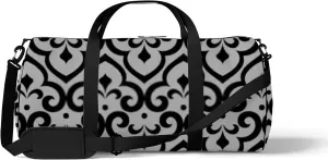 Abstract Pattern Arabian Style Seamless Background Sports Bag Tote Bag Waterproof Gym Bag with Shoulder Strap Zipper 2 Side Pockets for Men and Women, Travel and Storage Shoulder Bag.