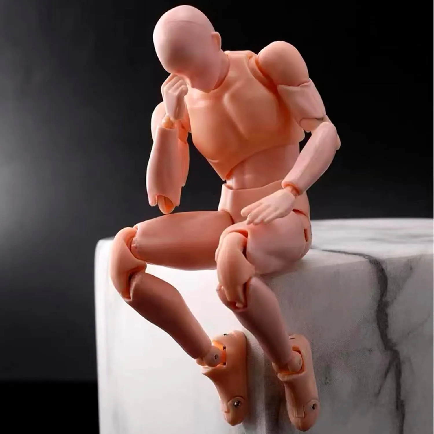 Action Figures PVC Model (Yellow Color) with Box Drawing Figure Models for Artists(Male)