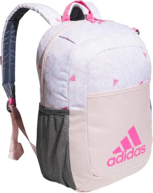 adidas Ready Small Backpack for Women and Men, Durable Laptop Bag for Work, Fluid Floral Sandy Pink/Pulse Magenta Pink, One Size
