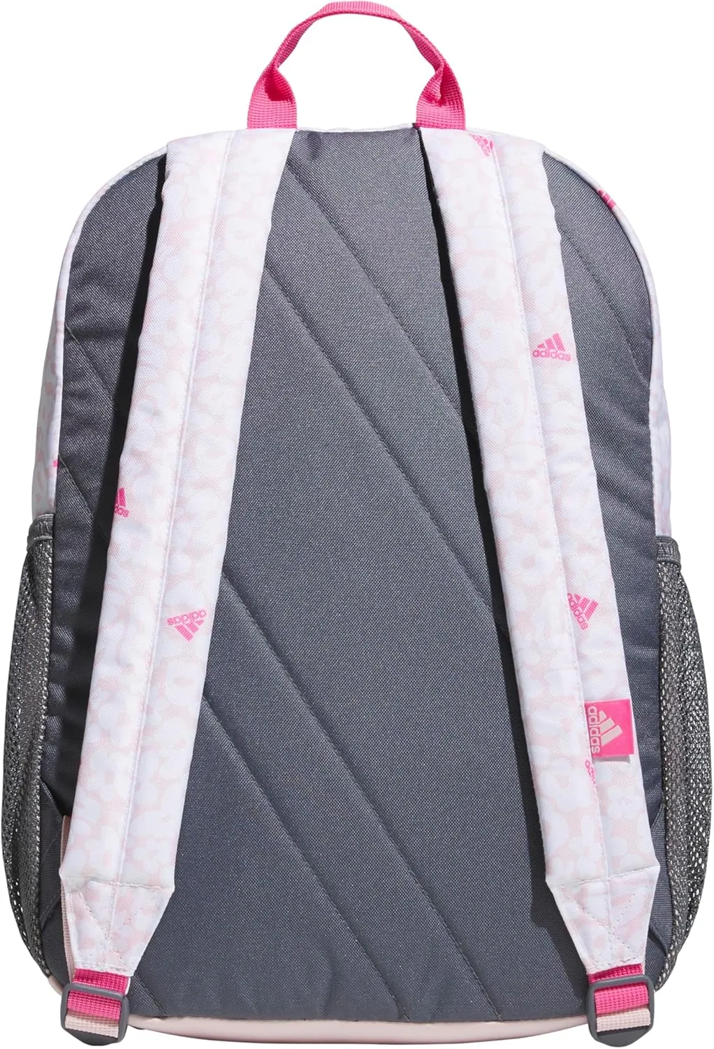 adidas Ready Small Backpack for Women and Men, Durable Laptop Bag for Work, Fluid Floral Sandy Pink/Pulse Magenta Pink, One Size