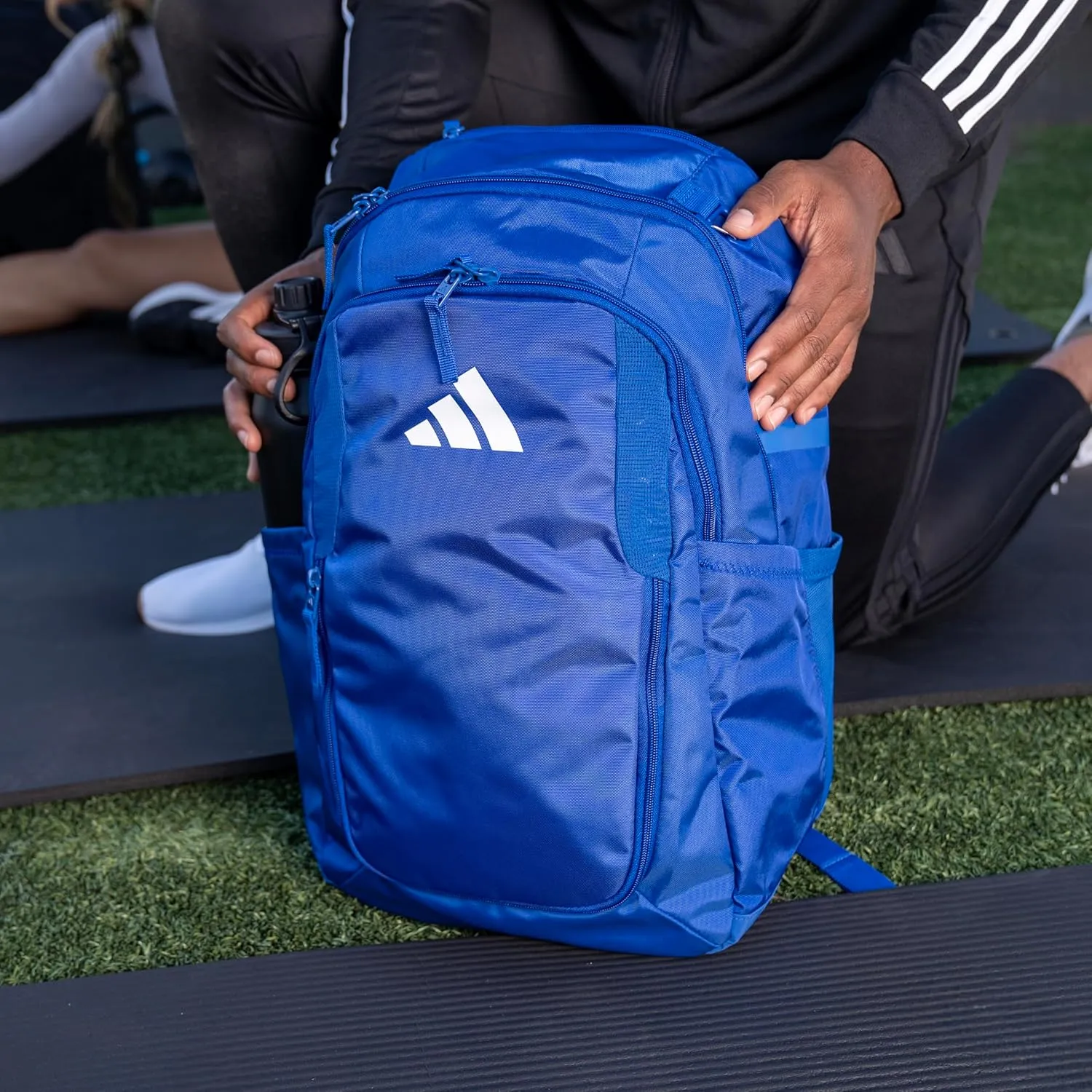 adidas Stadium Team Sports Backpack for Men and Women (36l) Durable Athletic Laptop Bag, Royal Blue/4.0, One Size