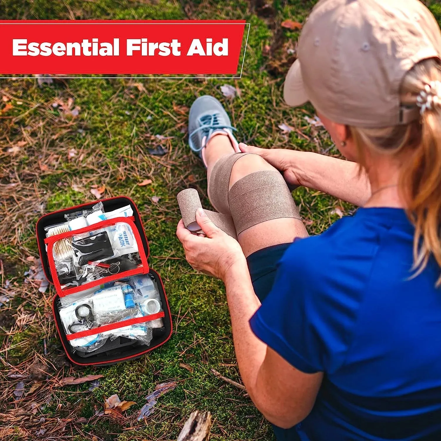 Adventure-Ready EVA Hard Case First Aid Kit with Shoulder Strap | Durable Emergency Medical Kit for Survival & Travel
