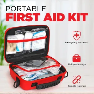 Adventure-Ready EVA Hard Case First Aid Kit with Shoulder Strap | Durable Emergency Medical Kit for Survival & Travel