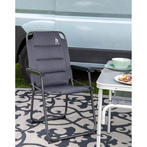 Air M Free returns Chair Bo-Camp Padded Grey Remote-controlled Copa Rio Aluminium