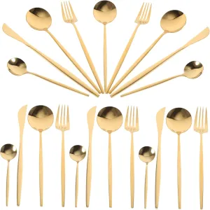 Alipis 1Set Stainless Steel Reusable Cutlery Set Dinnerware Kit for Fine Dining Travel and Camping Comfortable Grip and Tableware