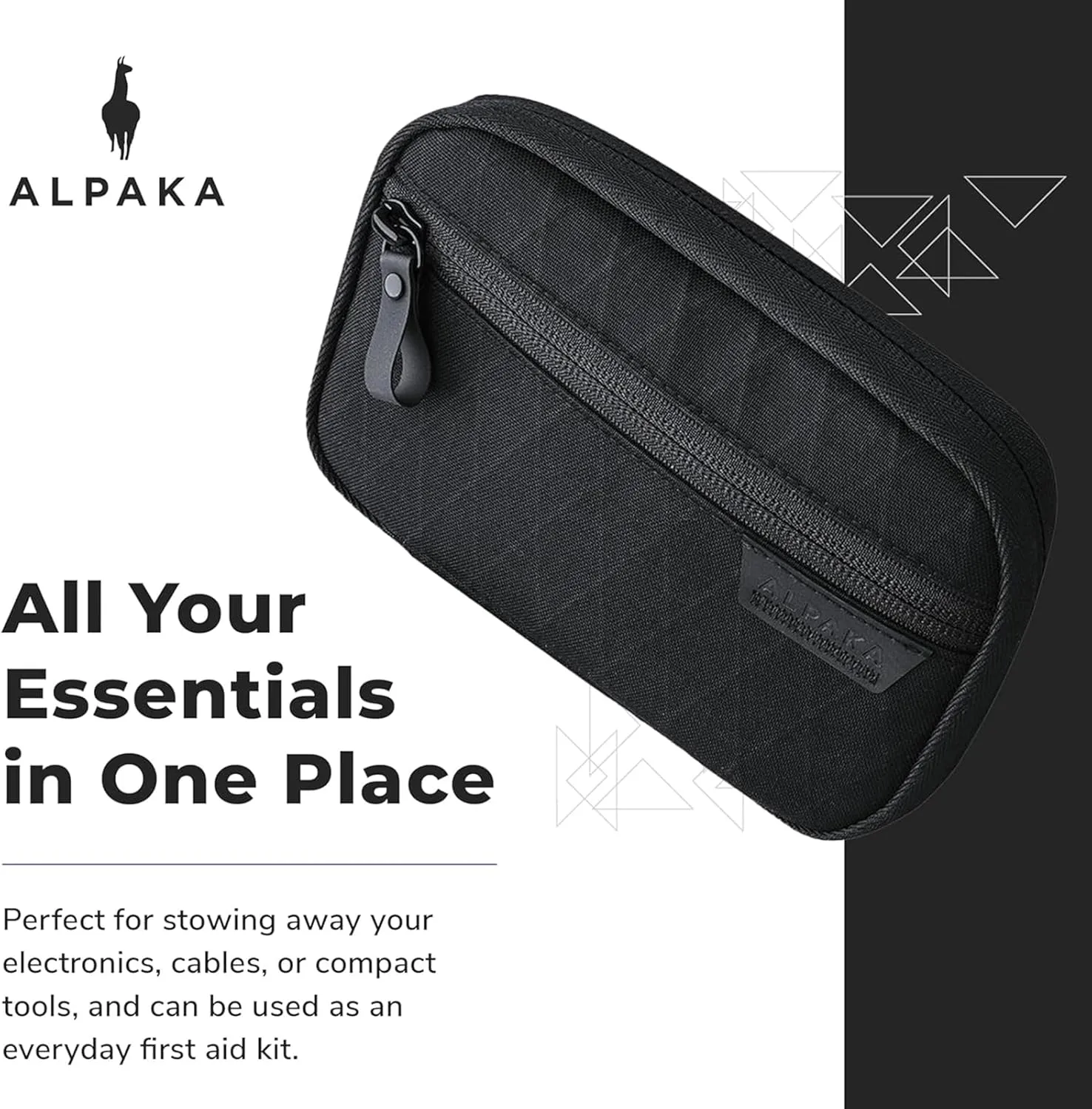 ALPAKA Admin Pouch - Small Organizer Pouch for Electronics and Cables - Compact Tool Pouch - Quality, Weatherproof X-Pac Fabric