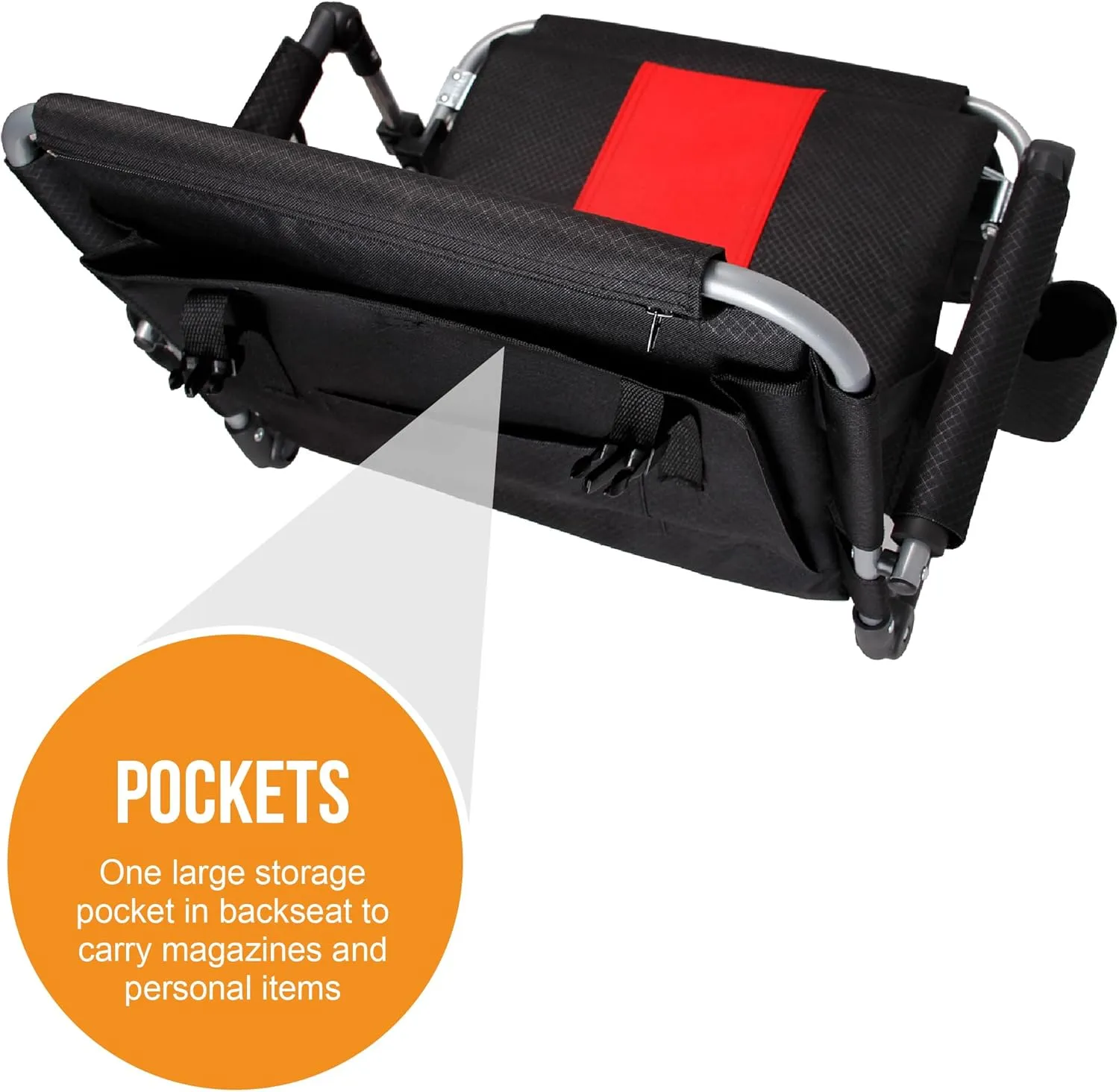 ALPHA CAMP Stadium Seat Padded Chair for Bleachers with Back& Arm Rest