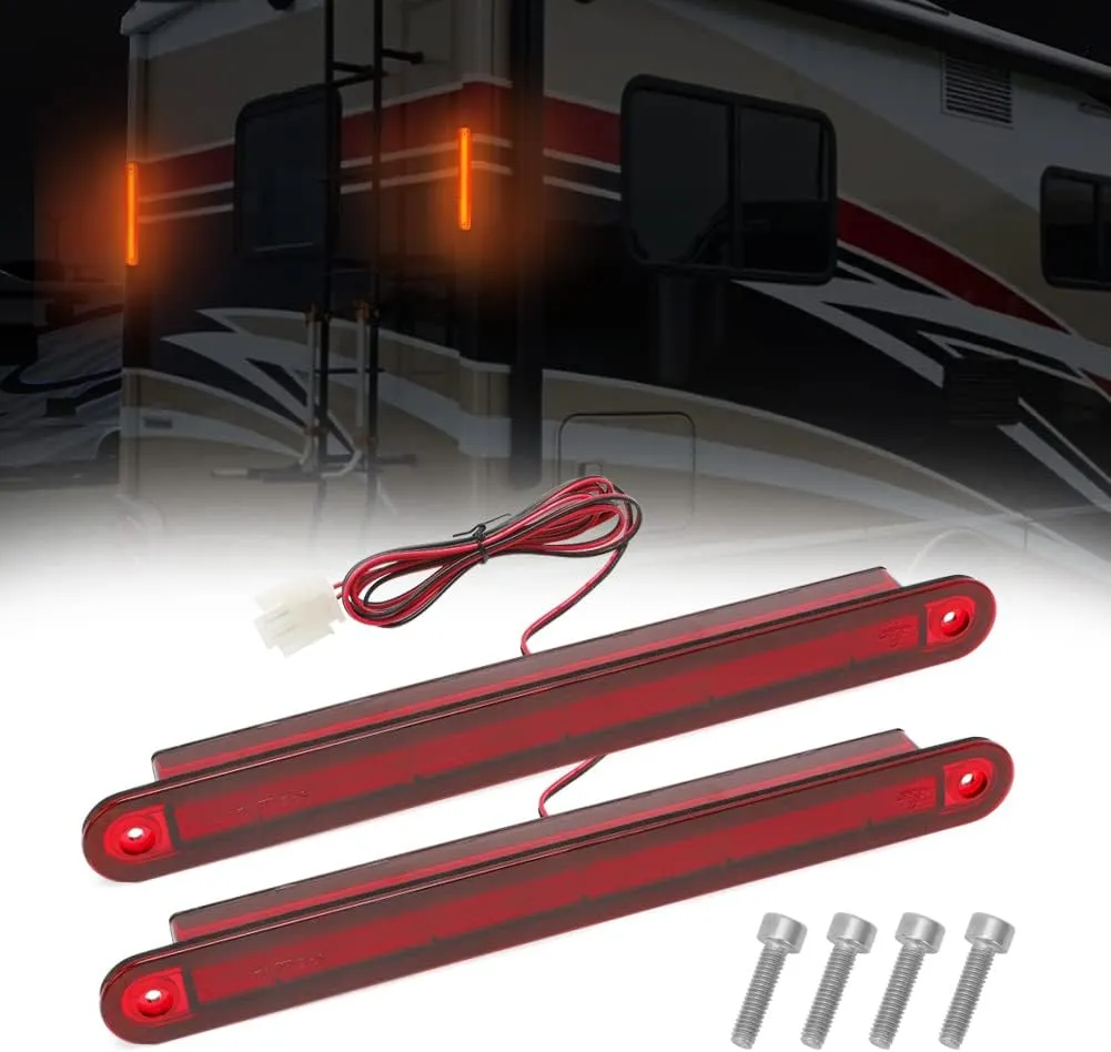 Alpha Rider 2PCS For Winnebago Navion View Tour RV Camper 12" ATC LED Stop Brake Light Replaces 151076-01-000,Water Resistant & High Brightness Design For Rain, Snow, Fog & Night