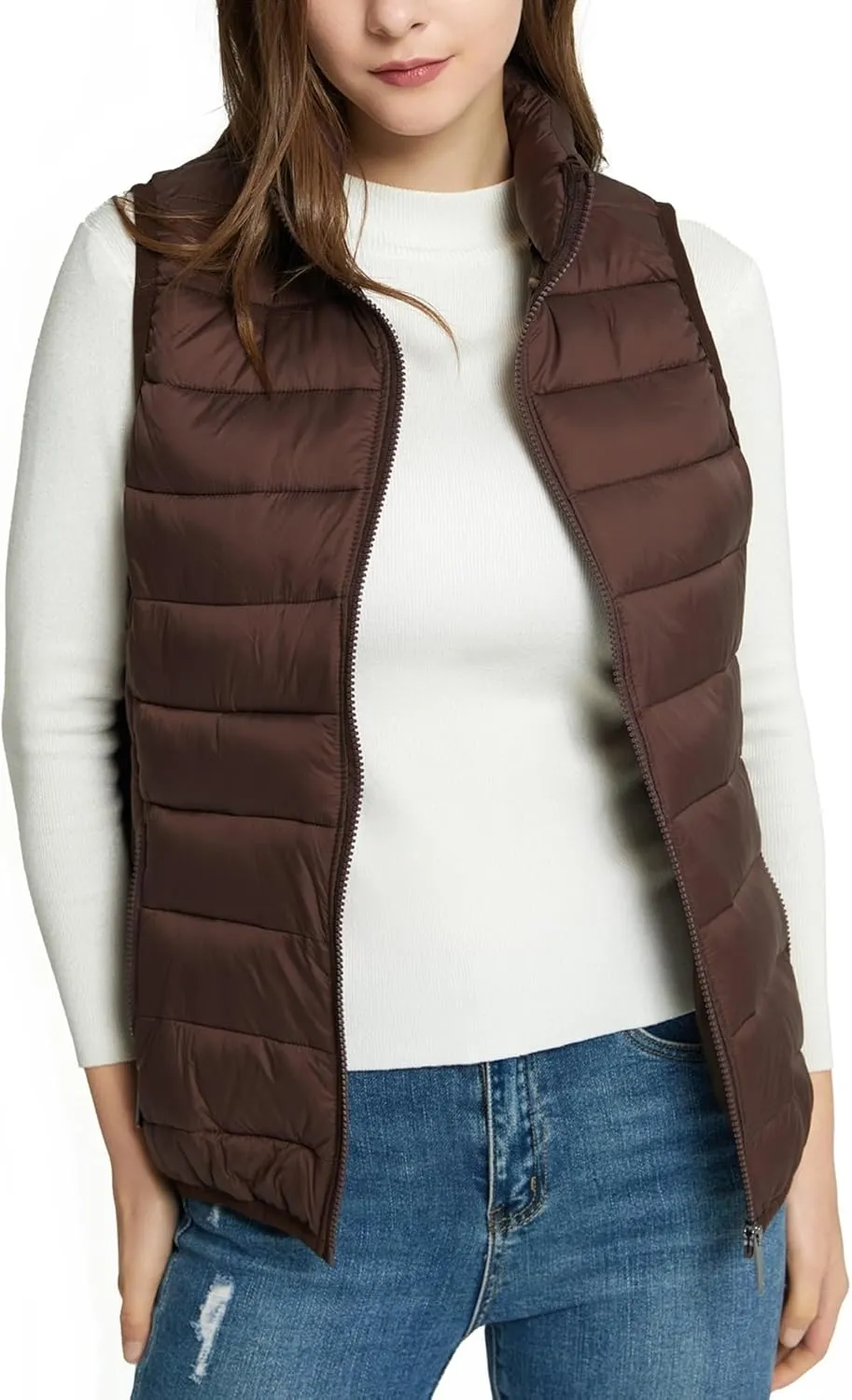 Alpine Swiss Jodie Womens Puffer Vest Lightweight Packable Down Alternative Vest Jacket