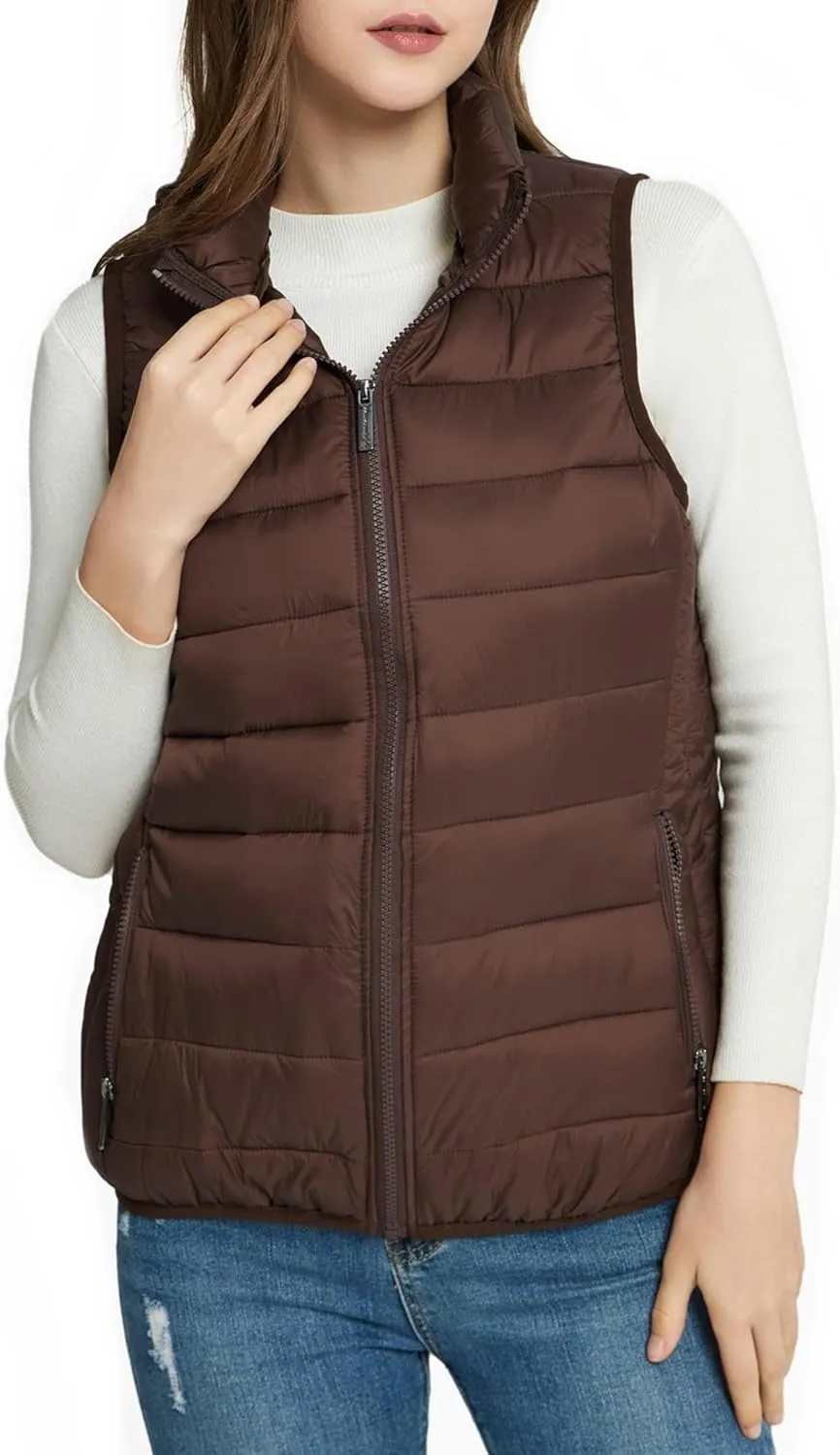 Alpine Swiss Jodie Womens Puffer Vest Lightweight Packable Down Alternative Vest Jacket