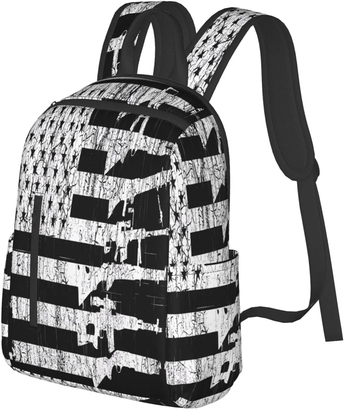 American Patriotic Flag Casual Backpacks Laptop Backpack Outdoor Travel Rucksack Sport Carry-On Daypack Lightweight Bag with Multi-Pockets