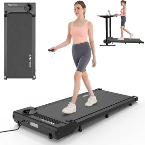 ANCHEER Walking Pad Treadmill, Under Desk Treadmill, 2.5HP Quiet Compact Treadmills for Home 300 lbs Weight Capacity, 2 in 1 Portable Jogging Running Machine with LED Display
