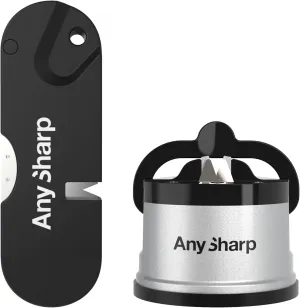 AnySharp 5-in-1 Multi-Function Scissors with Hardened Steel Blades for Tough Materials - Comfortable Grip for Both Left and Right Handed Users - Dishwasher Safe Kitchen Shears