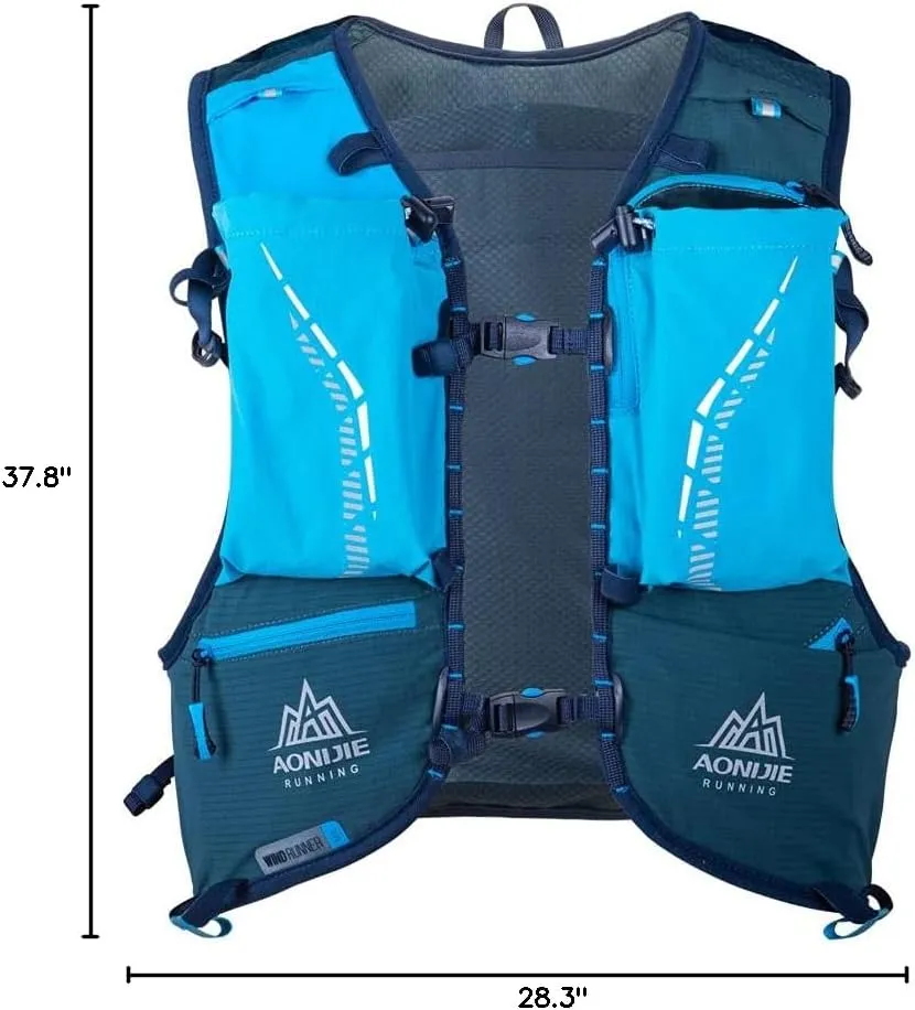 AONIJIE 18L Large Capacity Trail Running Hydration Vest Backpack with 2*500ml Soft Flask for Men Women Lightweight Outdoor Running Backpack for Marathon Race Hiking