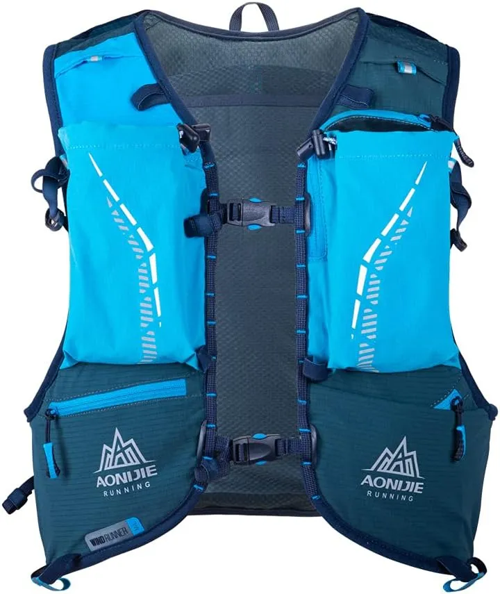 AONIJIE 18L Large Capacity Trail Running Hydration Vest Backpack with 2*500ml Soft Flask for Men Women Lightweight Outdoor Running Backpack for Marathon Race Hiking
