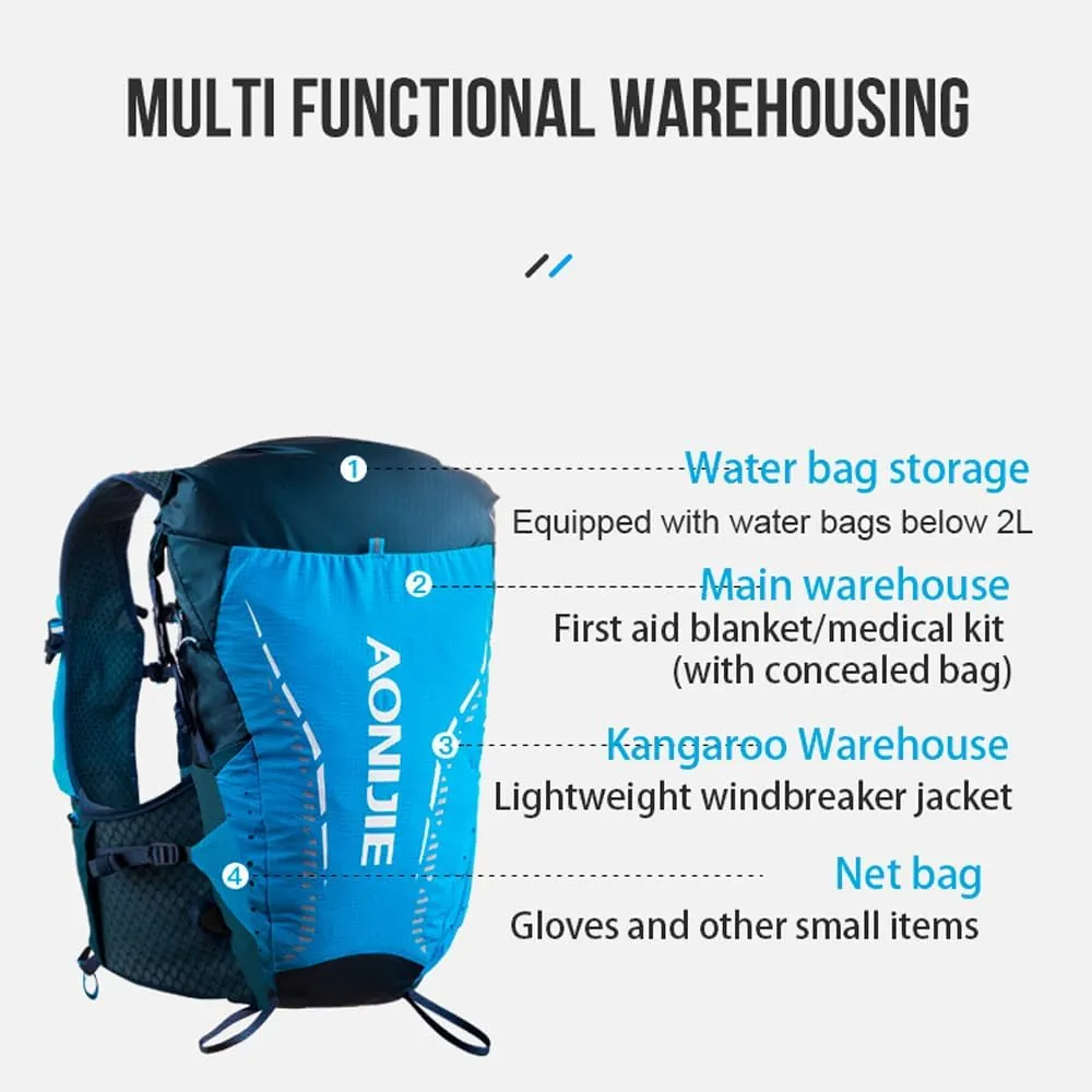 AONIJIE 18L Lightweight Running Hydration Vest for Men Women, Off-Road Cycling Hiking Backpack, Outdoor Hydration Pack with Water Bladder