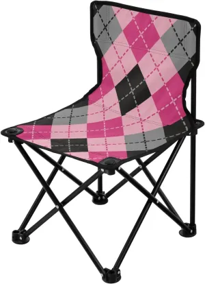 Argyle Plaid Packable Ultralight Camp Chair Ultra-Lightweight Backpack Chairs for Adults with Carrying Bag Ice Fishing Chairs for Hiking Camping