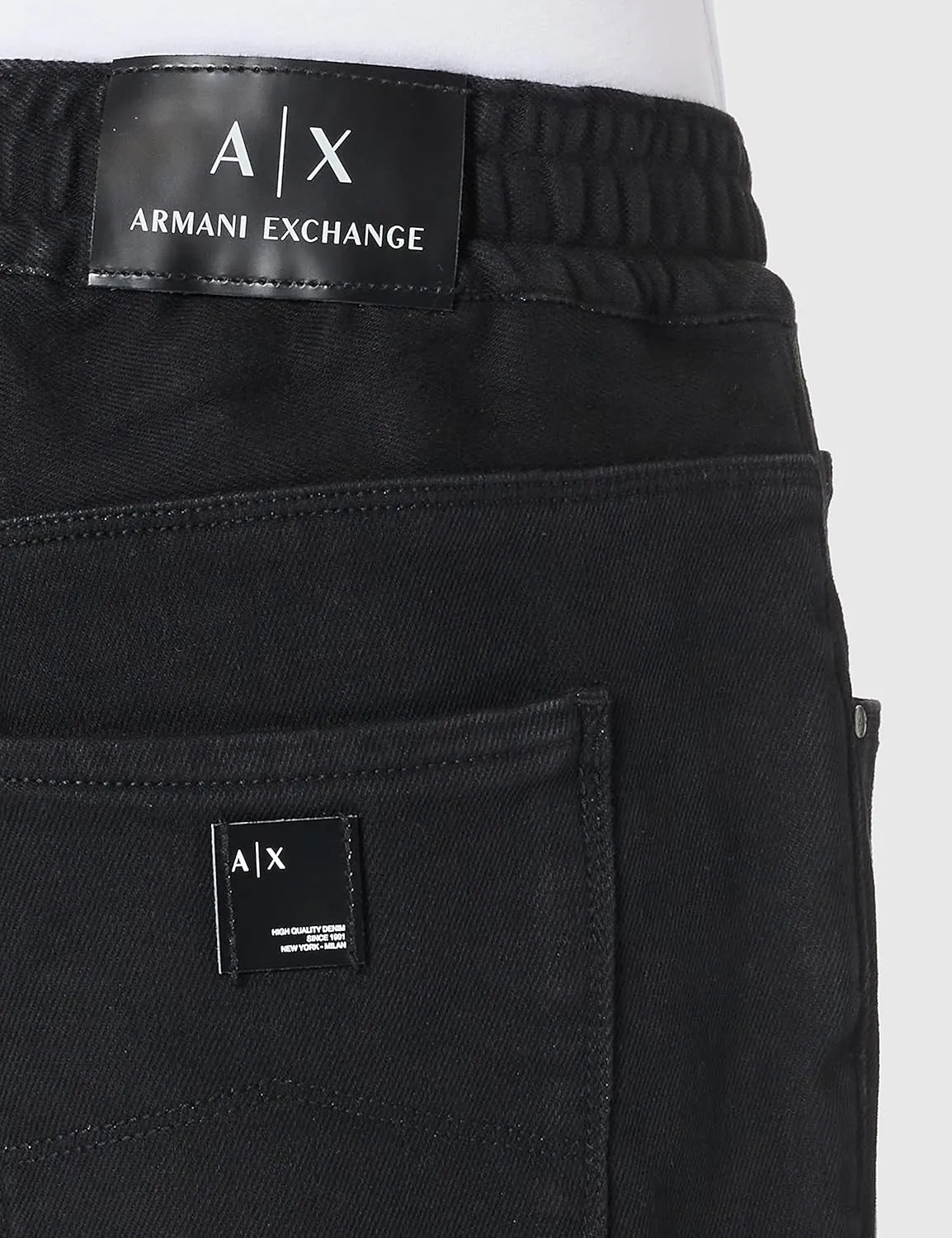 Armani Exchange Men's Black Jogger Denim