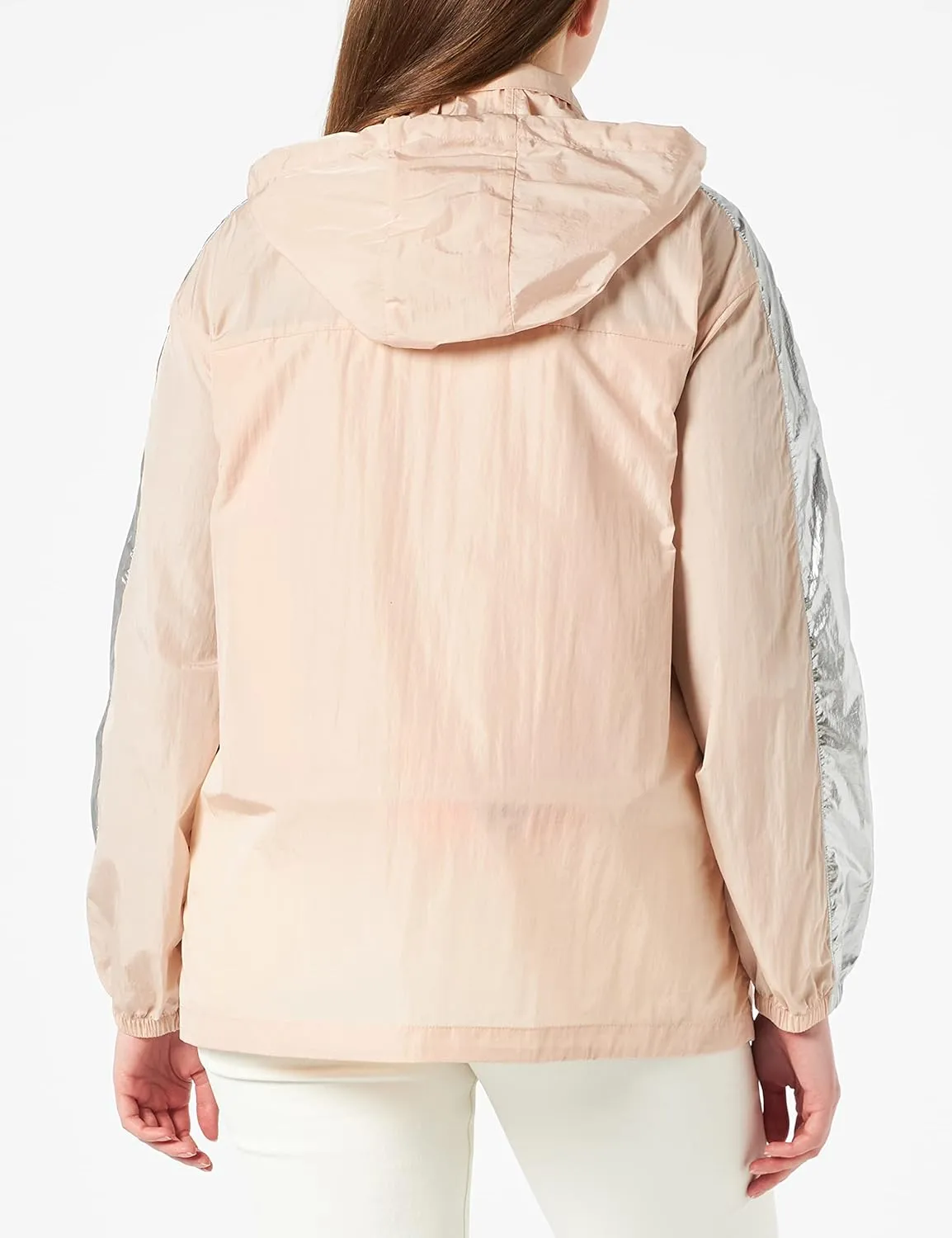 Armani Exchange Women's Water Repellent Nylon Jacket, Packable to Backpack