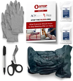 ASA Techmed Critical Bleeding Control Kit with Tourniquet – Emergency Trauma Kit for First Responders, Hunters, Campers, Preppers & Outdoor Adventures