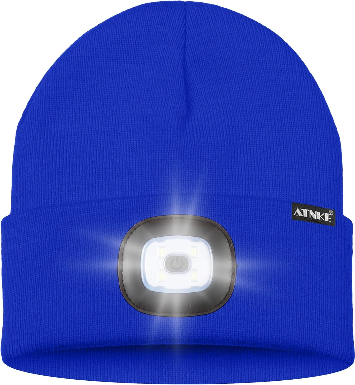 ATNKE LED Lighted Bluetooth Beanie Hat,USB Rechargeable 4 LED Wireless Music Running Headlamp Cap Gift for Men and Women