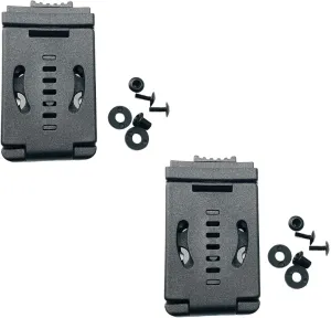 Ayull 2PCS Deep Carry Pocket Clip with 4 Sets Screws Fit for K Sheath, Knife Case and Torch, Quick-dial Multi-function Nylon Back Clip Waist Clip(Black)