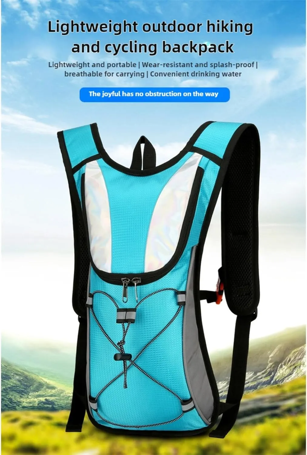 Backpacking Packs, Lightweight Waterproof Hiking Backpack for Men & Women - Cycling, Trekking, and Outdoor Activities (Blue)