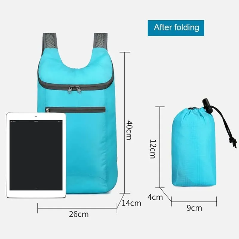 Backpack,Lightweight Packable Backpack Foldable Ultralight Outdoor Folding Backpack Men Women Sports Daypack(Blue)