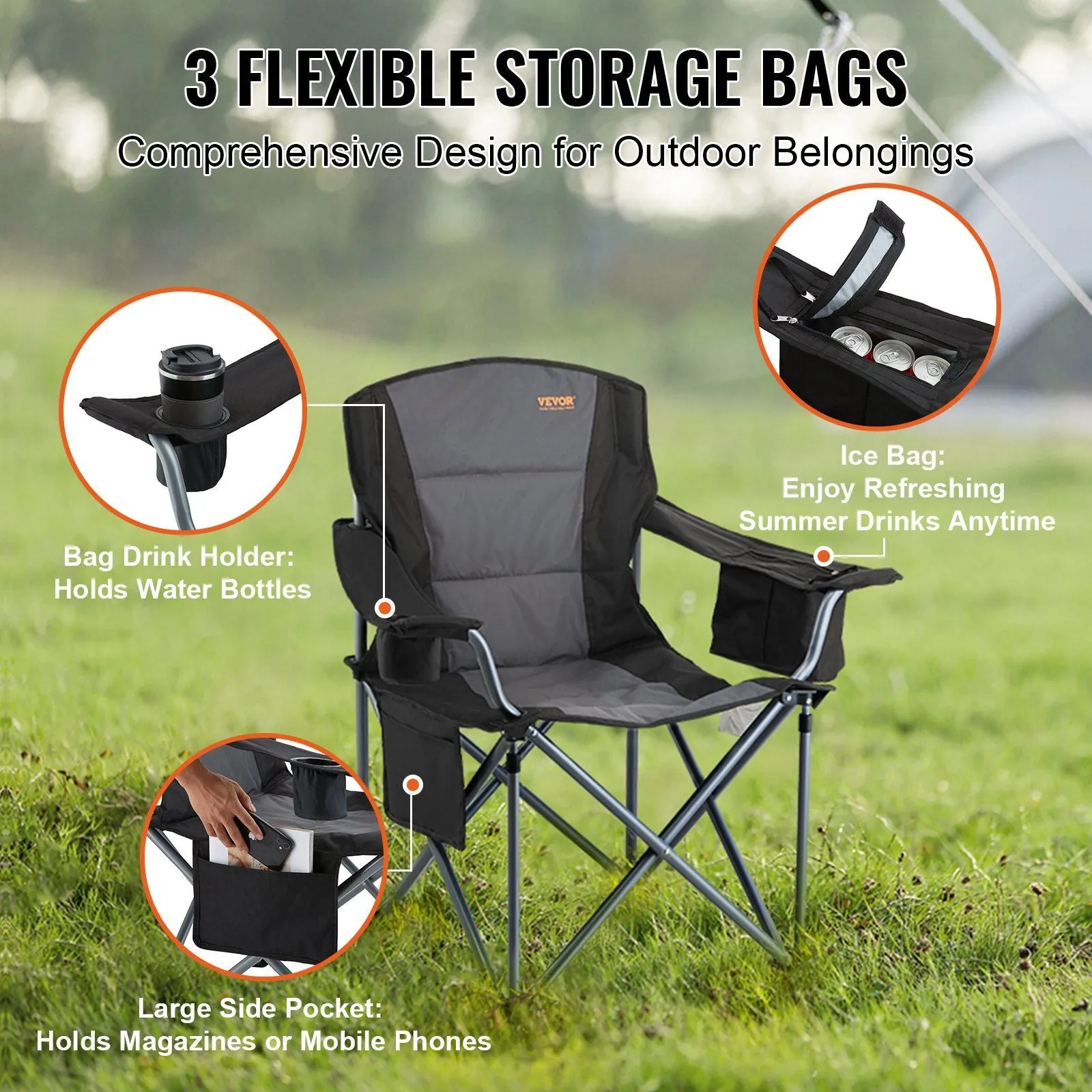 Backtrail 350™ Heavy-Duty Folding Camp Chair