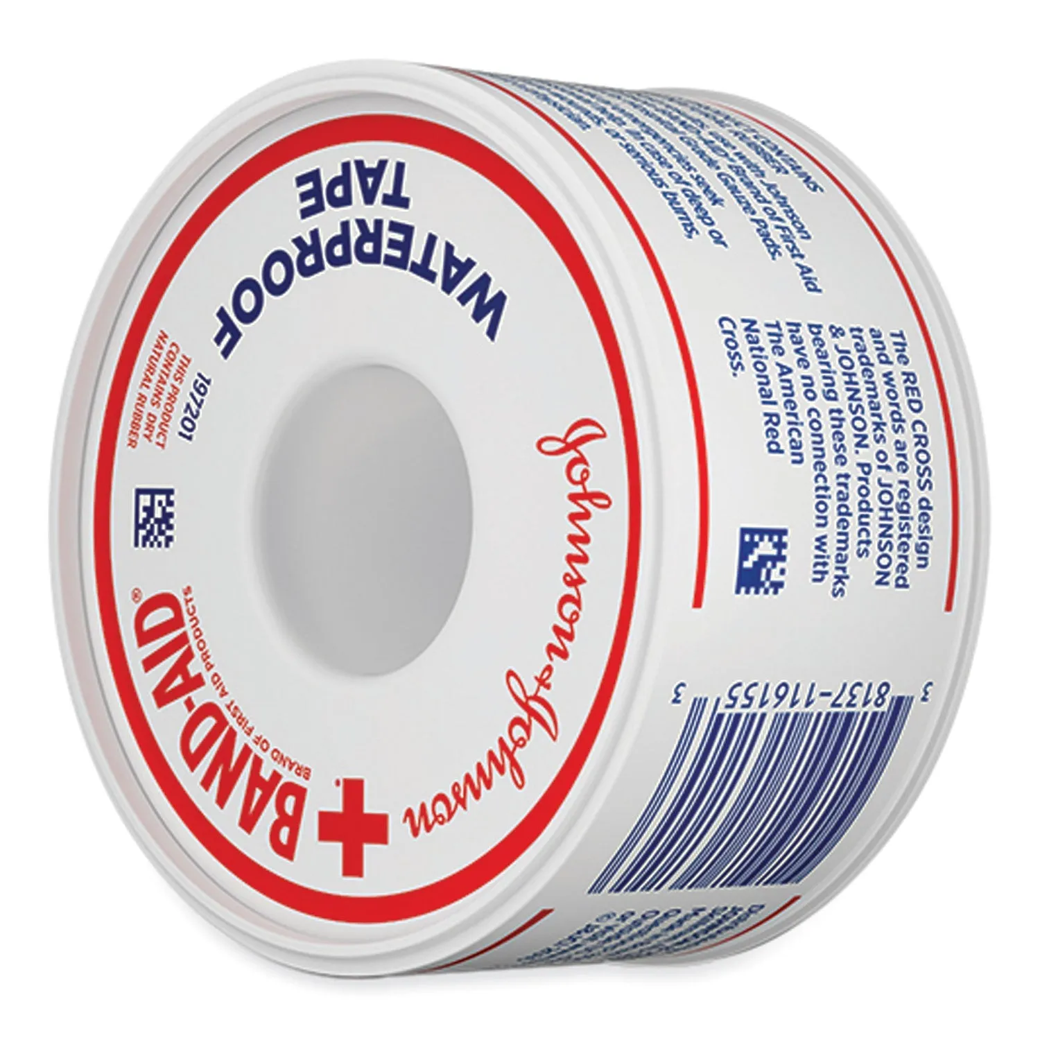BAND-AID® Water Block Waterproof Medical Tape, Dry Rubber, 1 x 10 yds, White