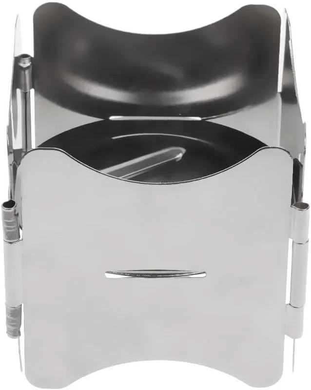 barenx Portable Outdoor Solid Fuel Stove Compact Folding Alcohol Stove Pot Stand