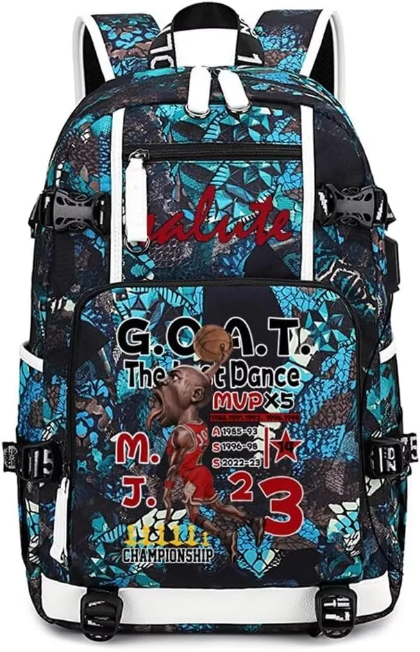 Basketball Player Number 23 Multifunction Backpack Travel Daypacks Fans Bag For Men Women (Style 11)