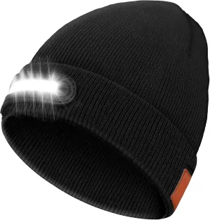 Beanie with Light, Headlamp LED Beanie Hat with Light, Gift for Men Stocking Stuffer Ideas