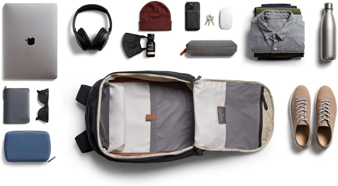 Bellroy Transit Workpack (20 liters, laptops up to 16”, tech accessories, gym gear, shoes, water bottle, daily essentials) - Midnight