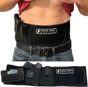 Belly Band Holster for Concealed Carry | Neoprene Waist Band Handgun Carrying System w/Mag Pouch | Universal IWB Holster for Pistols | Best Retention