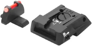 Beretta Adjustable 2 White Dot Sight Kit for APX Full-Size/Compact/Centurion - Fiber Optic Front Sight & Blacked Rare Sight
