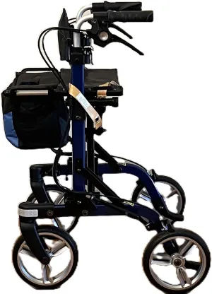 Best Travel Rollator, Fits Airplanes Overhead bin, All Terrain, Light-Weight Rollator Walker with Small Resting Seat, Accessory Bag, Secure Safety Breaks for Effortless Mobility Indoors & Outdoors