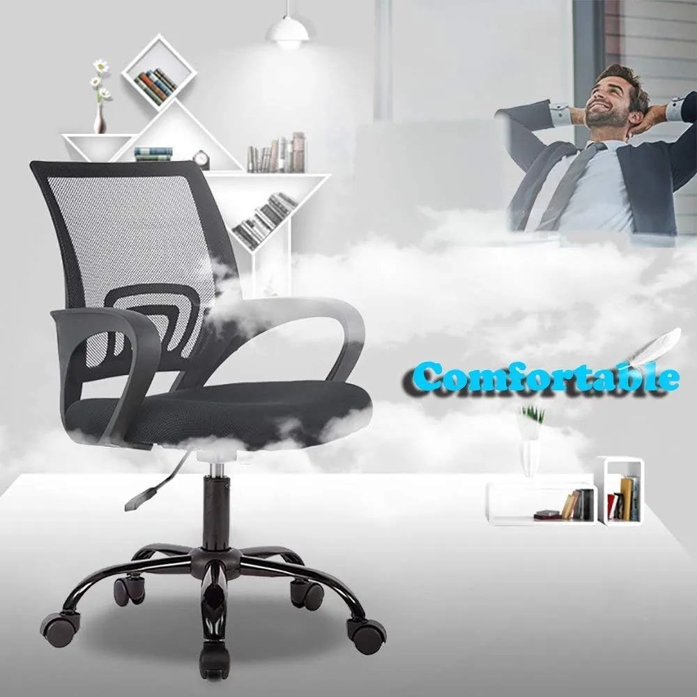 BestOffice Office Chair Desk Chair Mesh Computer Chair Back Support Modern Executive Adjustable Arms Rolling Swivel Chair for Women, Men(3 Pack)
