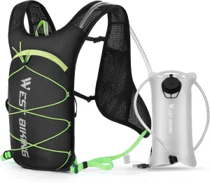 Bike Riding Hydration Backpack Bicycle Backpack with Water Bag Outdoor Sport Backpack Portable Lightweight Breathable Backpack Reflective Ergonoc Backpack
