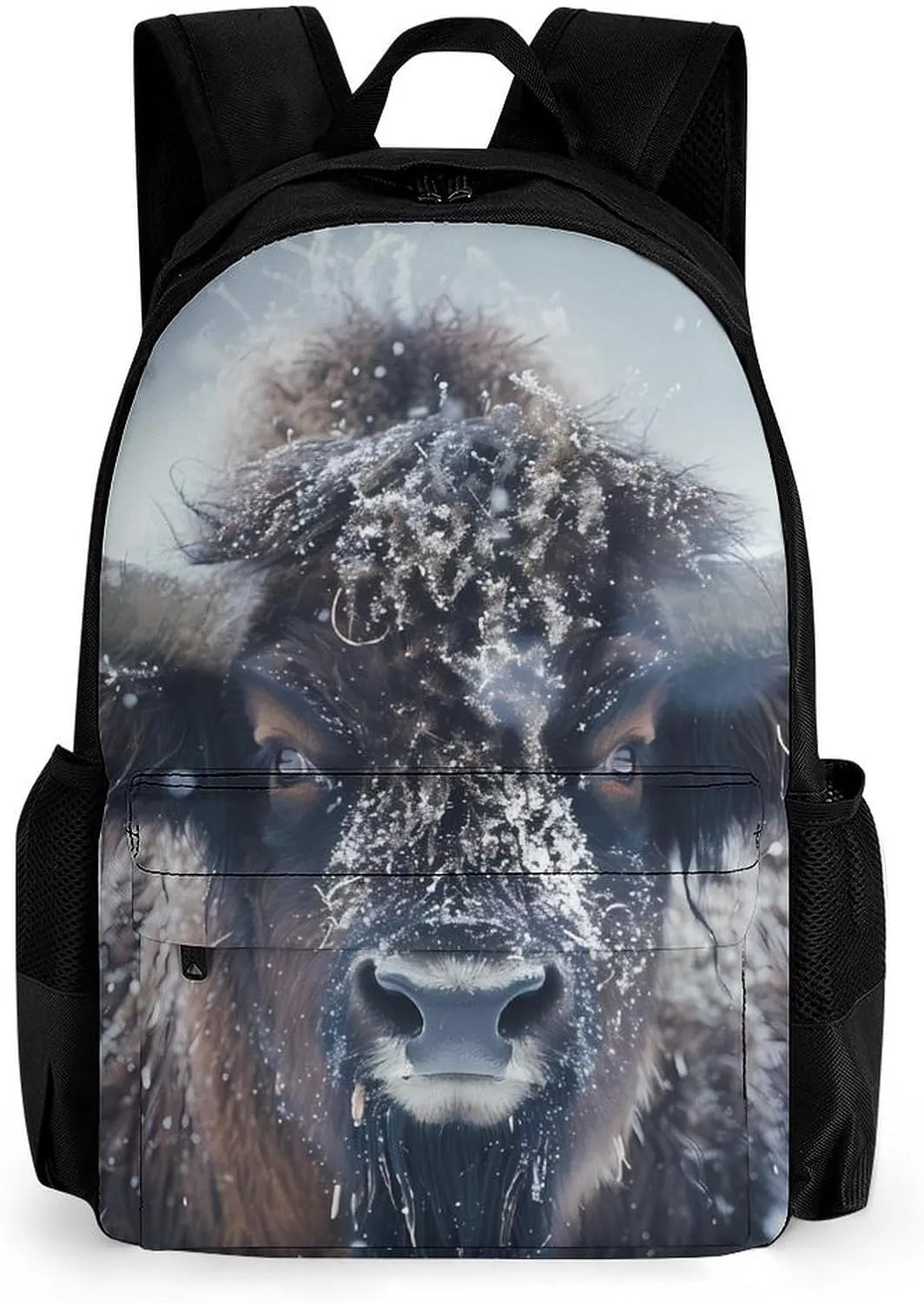Bison Snowstorm Laptop Backpack Lightweight Travel Shoulder Bag Casual Daypack for Men Women