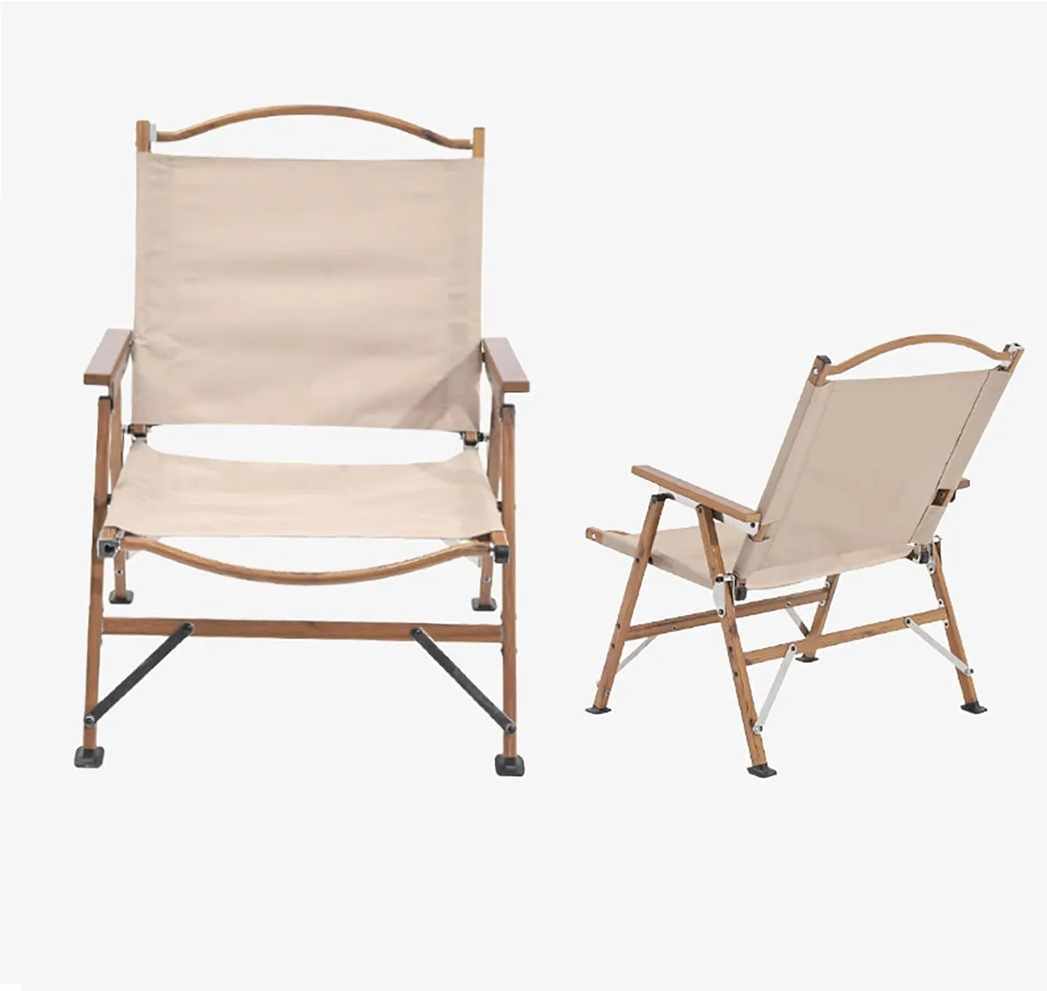 BK&MF Outdoor Folding Camping Chair, Stable Portable Compact Director Chair Heavy Duty with Storage Pocket Beach Camp Chair for Storage and Trave,A,48x49x71cm(19x19x28inch)