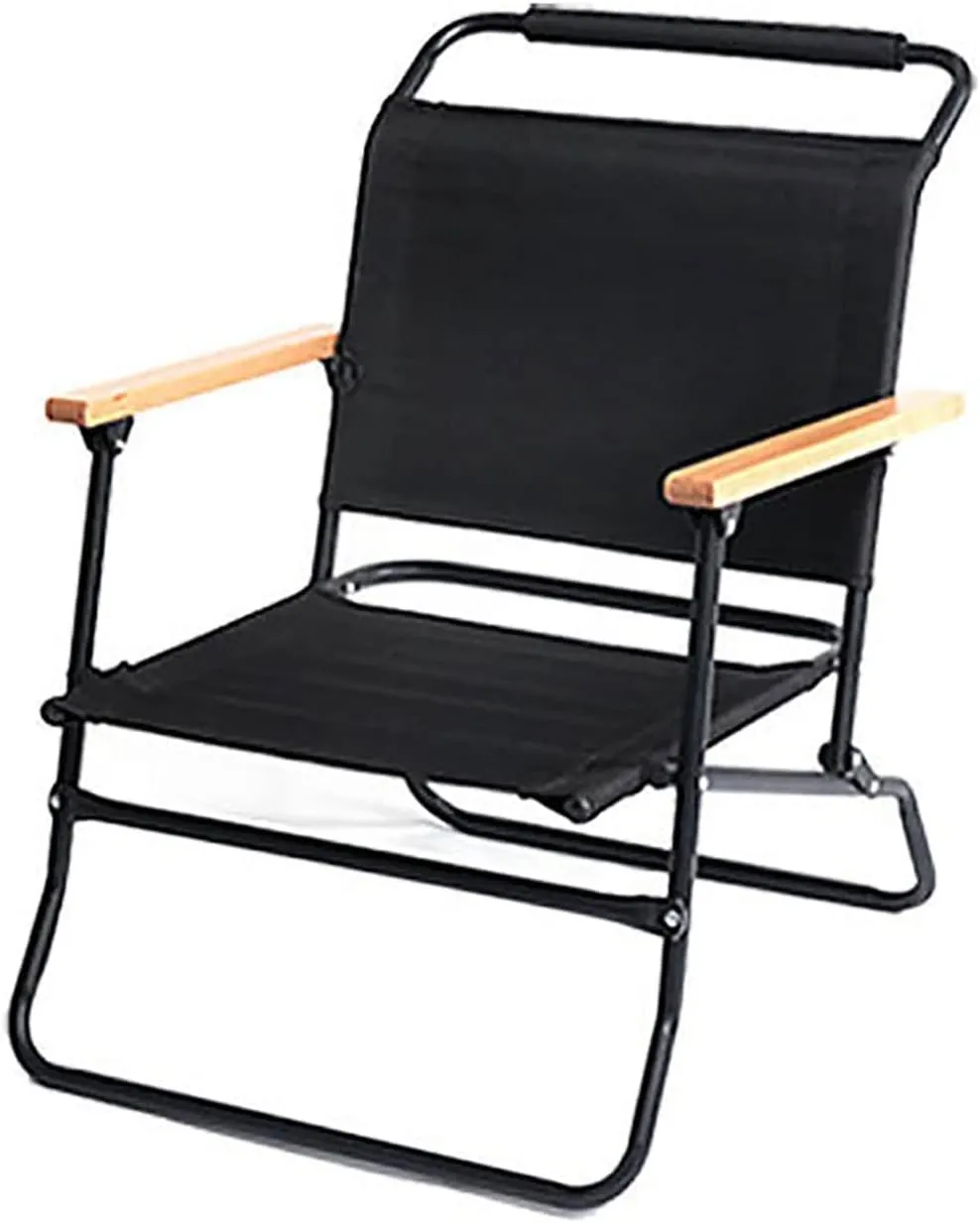 BK&MF Portable Folding Camping Chair,Outdoor Camping Lounge Chair with Padded Armrest Space Saving Comfortable Removable for Storage and Travel,B,57x50x74cm(22x20x29inch)