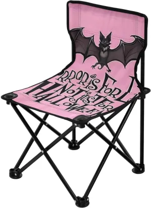 Black Bat Horror Happy Halloween Portable Camping Chairs for Adults, Ultralight Backpack, Adult Beach Chairs with Carry Bag, Adult Travel Seats for Camping, Lawn
