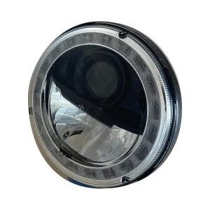 Black LED Headlamp With Integral Indicator And DRL (RHD) Pair