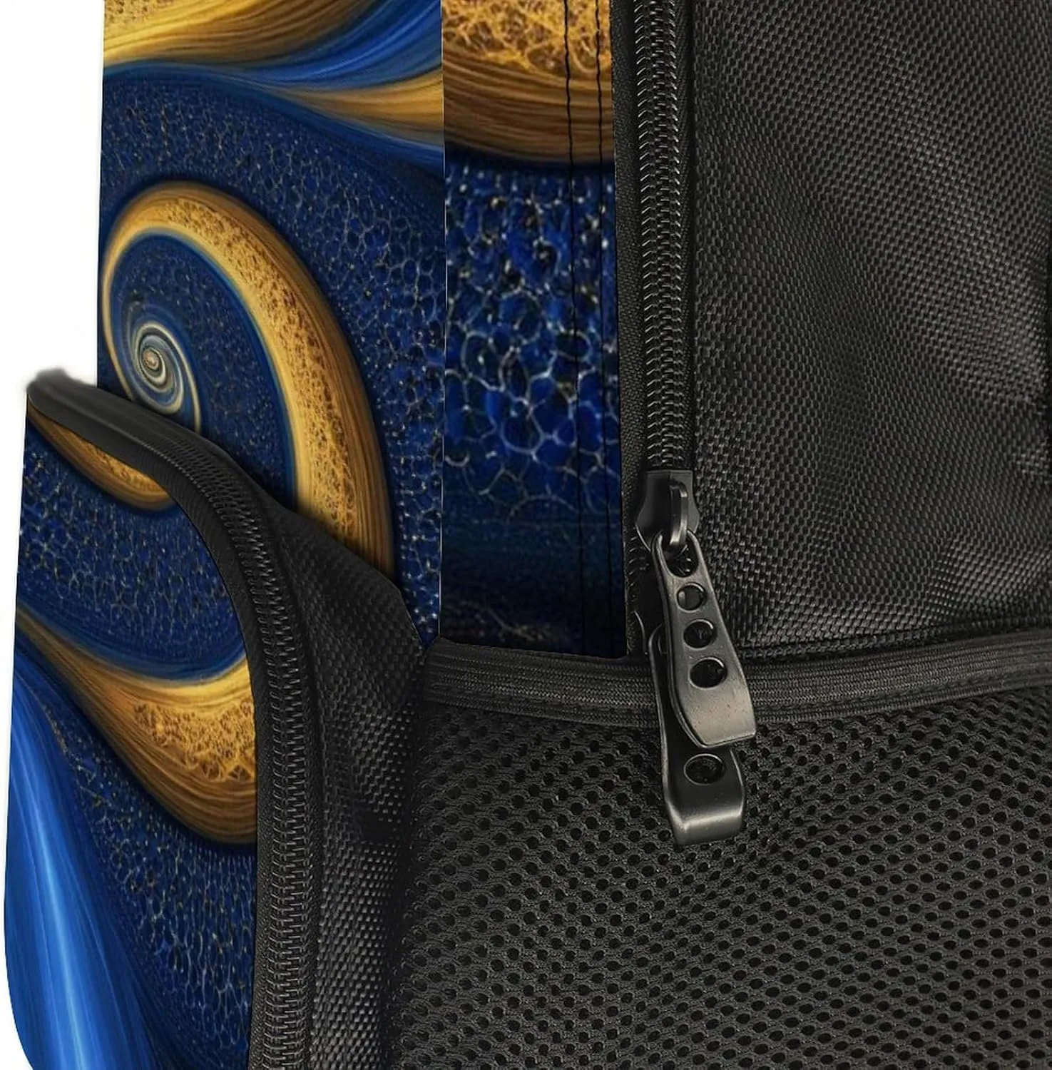 Blue Trippy Tie Dye Daypack Lightweight Multipurpose Anti-Theft Shoulder Bag Large Capacity Laptop Book Bag Rucksack With Adjustable Shoulder Straps